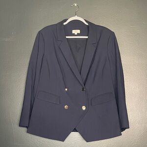 Loft Plus Navy blue blazer with gold buttons size 18